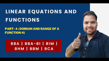 Domain and Range of function - Part 1