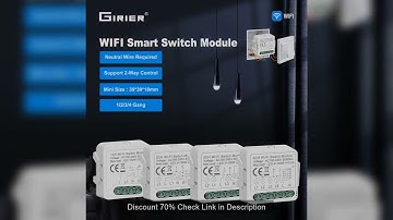 Tuya Wifi Smart Light Switch Module Supports 2 Way Control, App Remote Control DIY Breaker 100-240V,