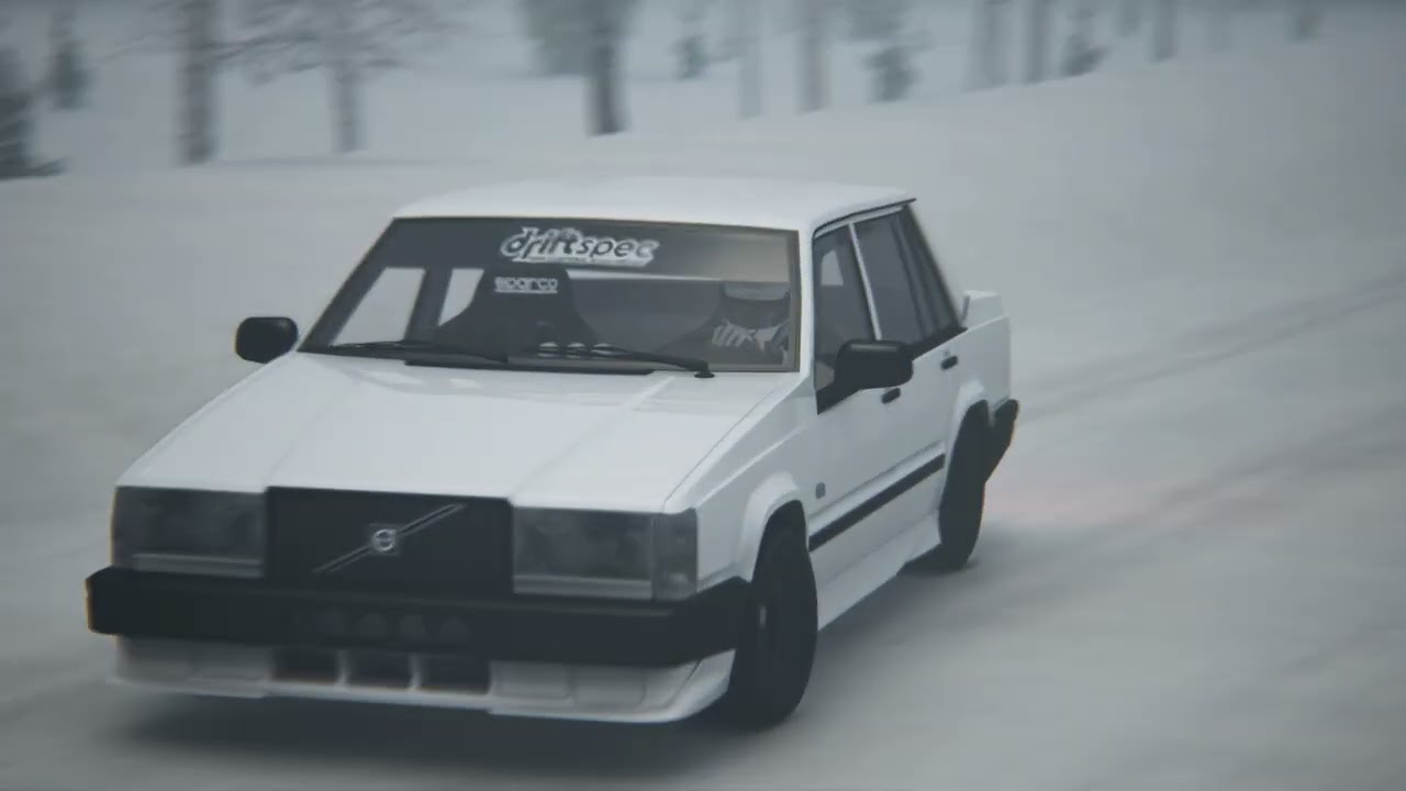 Volvo 740 winter drift