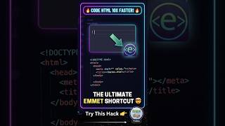 VSCode shortcut | Type 20 lines in 2 seconds | emmet vscode, vscode html shortcut, emmet html