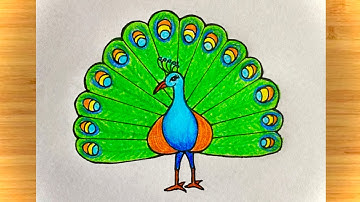 Peacock drawing easy and beautiful😍| How to draw a beautiful Peacock easy| Mor drawing#peacock
