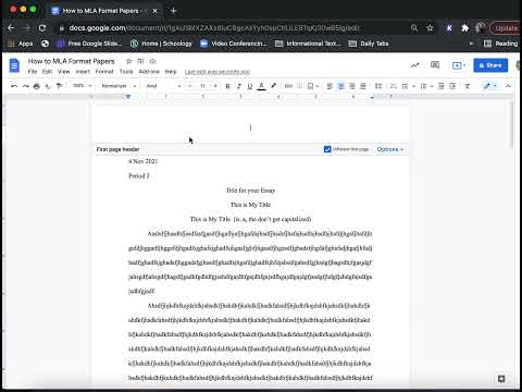 How to MLA Format Your Paper