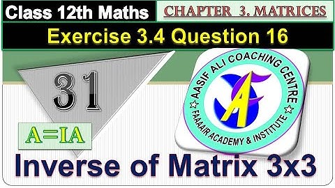 class 12th maths exercise 3.4 question 16 chapter 3 matrices