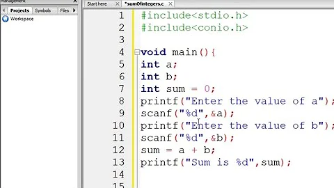 C Program to calculate sum of two numbers | Add two integers in c programming