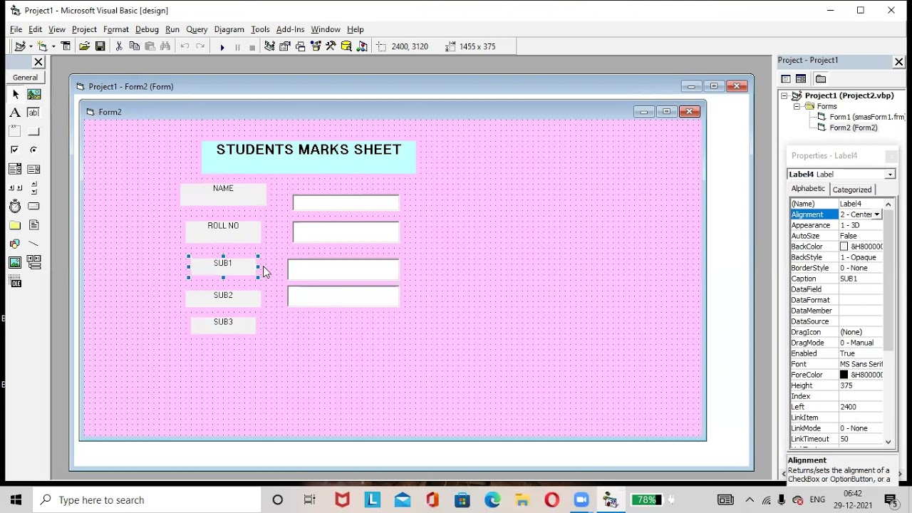 Student Marks Analyzing System Form2 MICROSOFT VISUAL BASIC 6.0 - YouTube