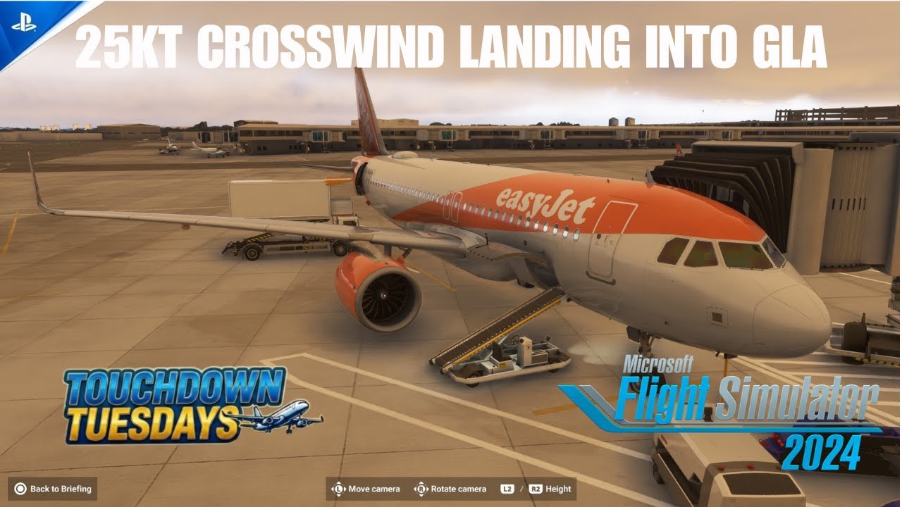 EasyJet A320 STRONG Crosswind Landing into Glasgow… FULLY MANUAL 😳 | Touchdown Tuesday | FS2024 PS5