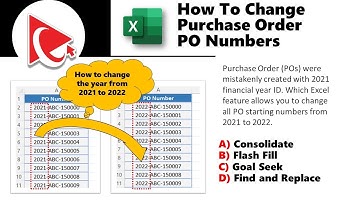 How To Change Purchase Order (PO) Numbers in Excel