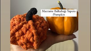 Makrome Balkabağı Yapımı #halloween #diy #diyprojects #handmade #macrame #pumpkin