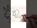 How to draw a Cute Triceratops | Dinosaur - Simple #shorts