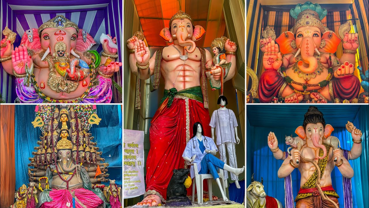 Hyderabad Ganesh idols Getting Ready For Ganesh nimajjanam | Hyderabad Big Ganesh Videos