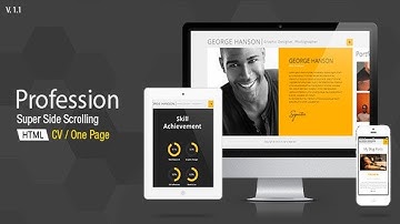 Profession - One Page CV Resume Theme Free Download