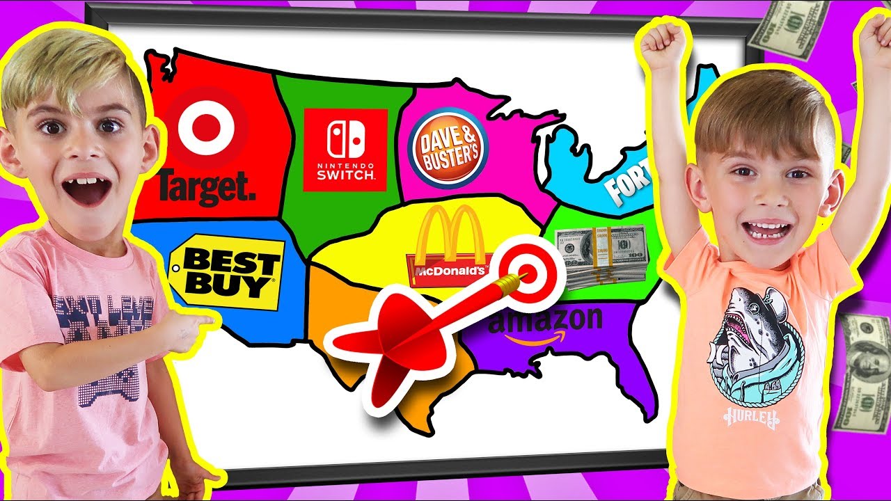 Throwing A Dart At A Map And Buying Whatever It Lands On! FUNhouse Family Challenge