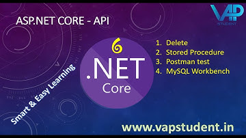 6. ASP.NET Core API - VS 2017, MySQL, Postman - Tamil