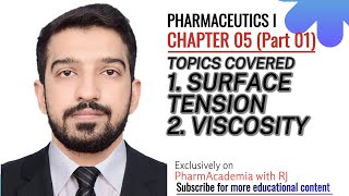 Pharmaceutics Chapter 05 (Part 01)| Surface Tension| Viscosity