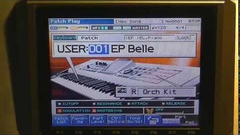 Fantom X How to change the default patch at startup