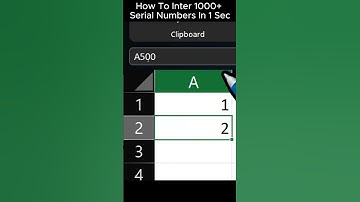 Excel Tips - Quickly Fill Series of Numbers in a Few Seconds Fill Command