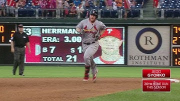 STL@PHI: Gyorko adds to the lead with a long ball
