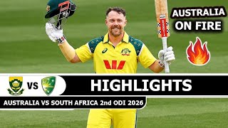 AUS vs SA Match Highlights 2nd ODI 2026 | Australia vs South Africa 
