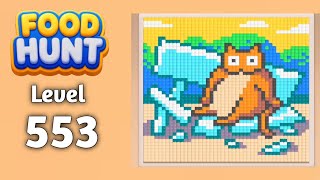 Food Hunt Pixel puzzle level 553 walkthrough solution gameplay 