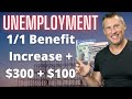 FPUC $300 HAPPY NEW YEARS 11 WEEKS Unemployment Extension PUA Unemployment Benefit SSI SSDI + $100