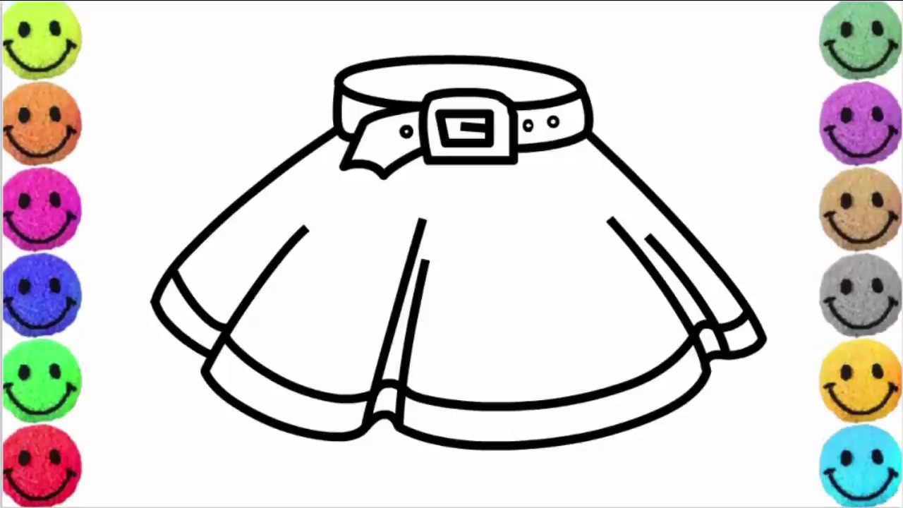 Skirt Coloring Page For Kids Free Clothing Printable Coloring Pages ...