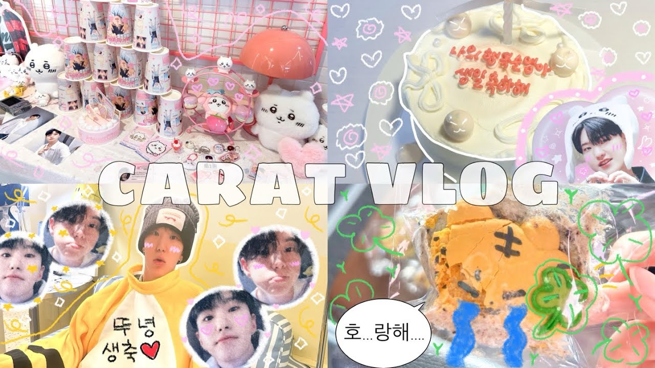 [캐럿로그] 홋프가 홋프대명절 보내는 방법 (=`ω´=) • 말랑뱃지 • 호시 생일 • 도시락 케이크 • 호시 생카 • 홍대 생카 • 순영아 생일 축하해💗