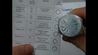 Bolt head markings (nuts too, SAE, ASTM)