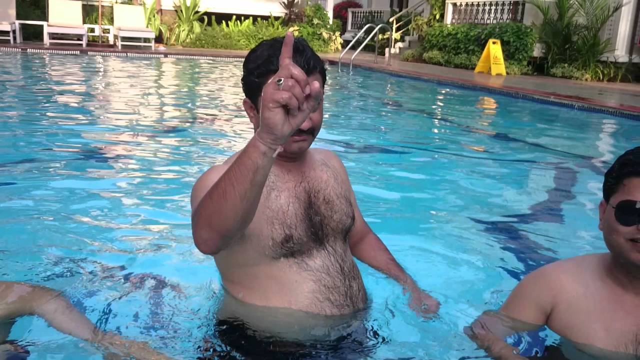 Man exposes himself in Swimming pool - YouTube