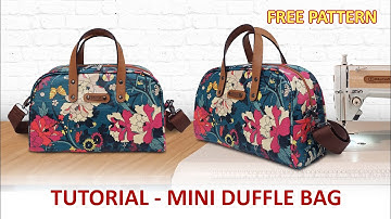 DIY Mini Duffle Bag - Free Pattern and Tutorial by Miko Craft - Cara membuat tas selempang gembul