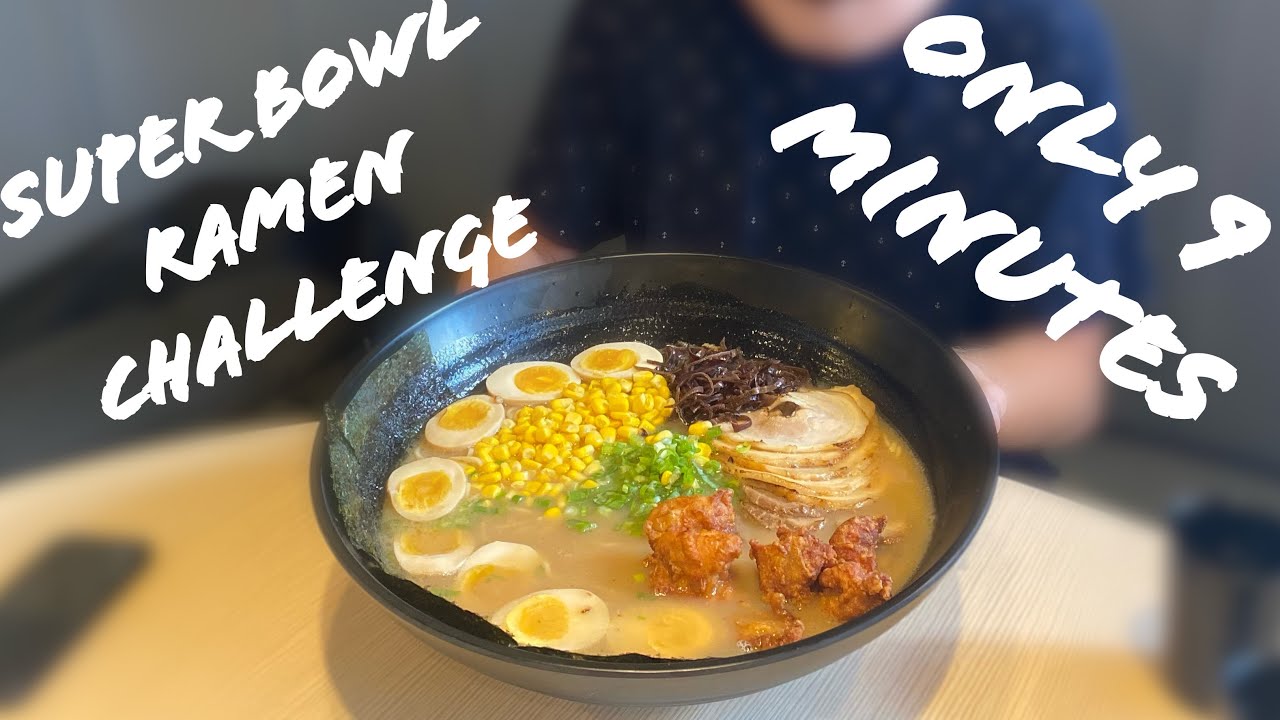 9 MINUTE SUPER BOWL RAMEN CHALLENGE ONLY 9 MINUTES!?! YouTube