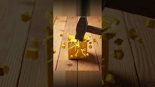Золотой Блок Под Молотком Minecraft Satisfying Краш