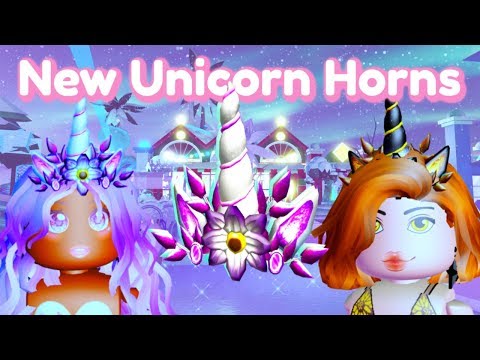 2 New Unicorn Horns On Roblox Youtube - magical unicorn horn roblox