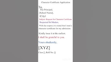 Application For Character Certificate | Learn English | English Grammar |