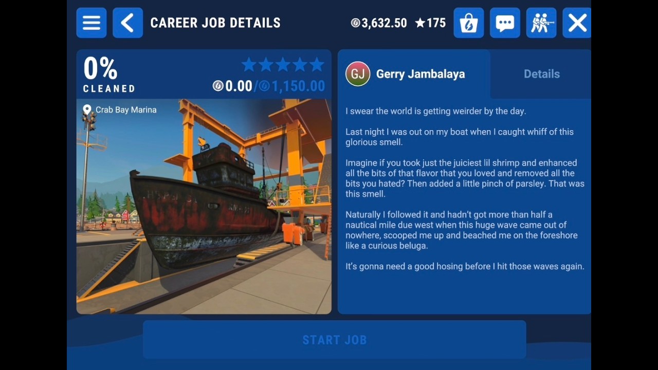 Power wash simulator, Apple Arcade cleaning the fishing boat