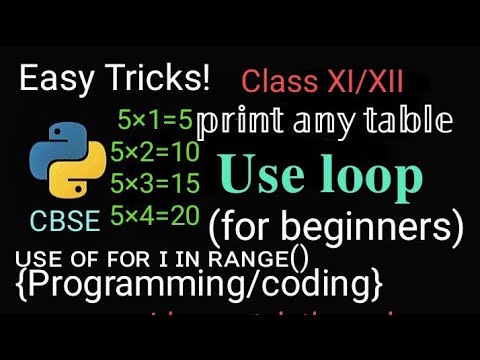 How to print table | important Program | Class 11 & 12 | use loop ...