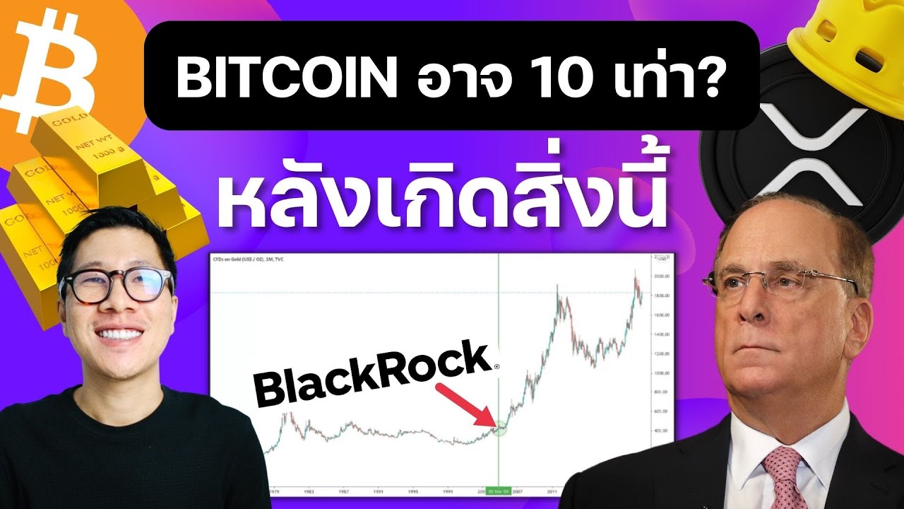 (ข่าวคริปโต) BITCOIN อาจโต 10 เท่า ซ้ำรอยทองคำ จาก Blackrock ? / XRP  inverted head and shoulder
