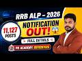 RRB ALP Notification 2026 Released | 11,127 Vacancies | Full Details in Telugu | Must Watch |
