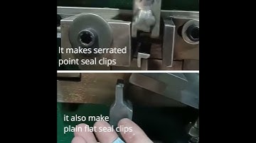 PP strapping clips machine can make both plain clips and embossing clips in the same machine