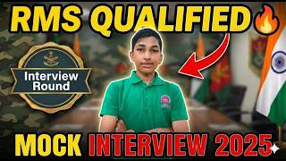 RMS Interview 2025 | PRINCE RMS Qualified|Mock Interview Practice|Rashtriya Military School