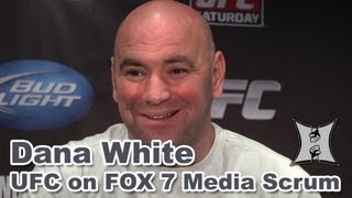 Dana White Media Scrum: UFC on FOX 7, Mitrione Suspension, Nick Diaz, Uriah Hall's Loss + Boring BJJ