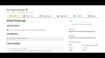 How to get a transcript of a channel using discord-ghost-transcript 1.0.1 discord.js v12