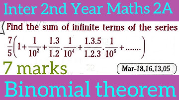 Problem on Binomial theorem||Inter 2nd Year Maths 2A in telugu@maths naresh eclass