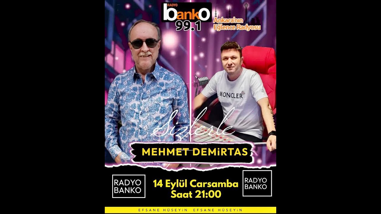 MEHMET DEMİRTAŞ CANLI CANLI RADYO BANKO’DA - YouTube