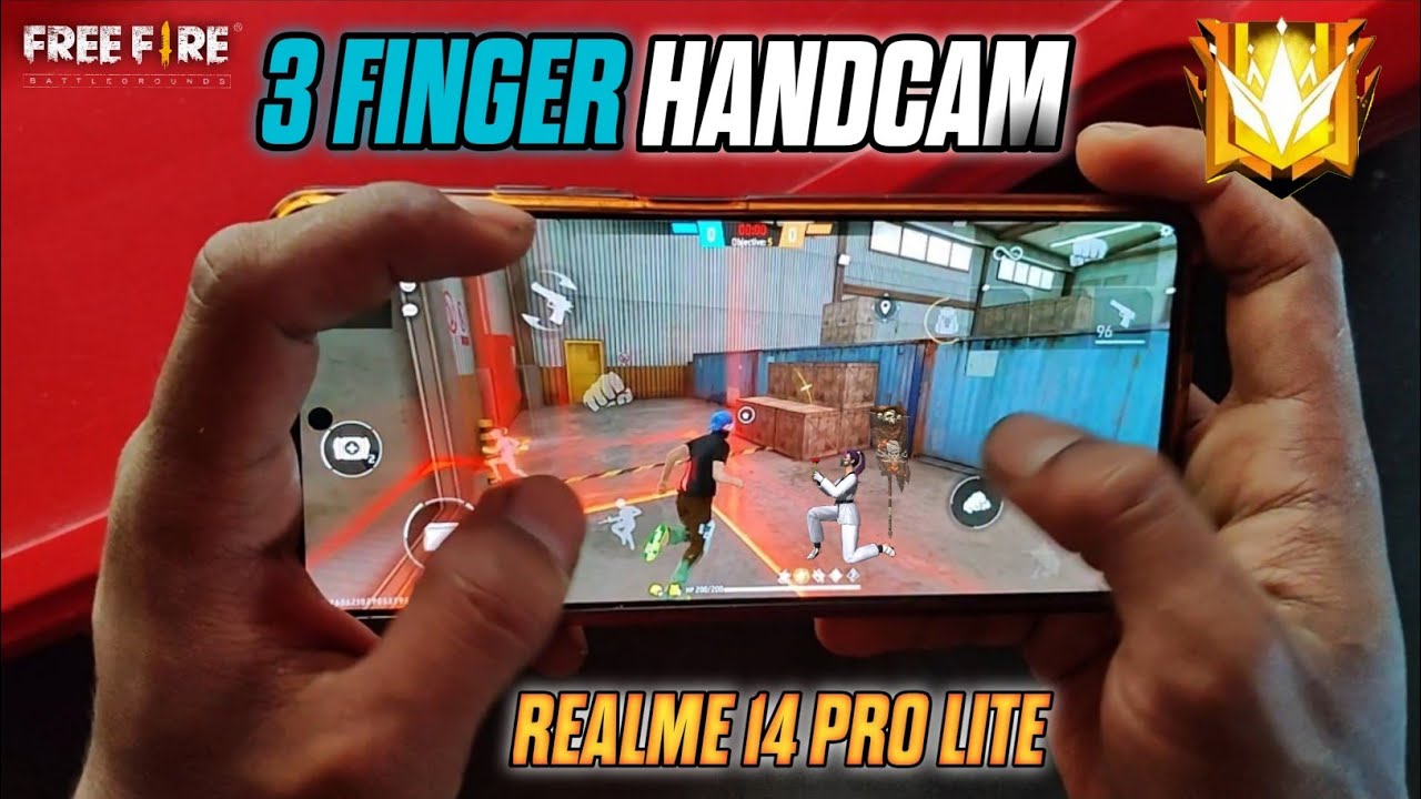 Free Fire Handcam Gameplay || 3 Finger Custom Hud Settings 🎯 