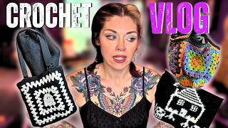 I Made A Baba Yaga Tapestry | Crochet Vlog