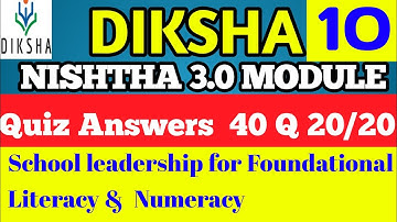 Course 3.0 10 Quiz Answers in English | School leadership foundational literacy and numeracy answers