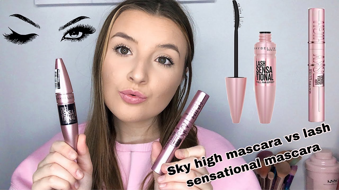 Maybelline Sky High Mascara Vs Maybelline Lash Sensational Mascara My Review Paige Hooper Youtube