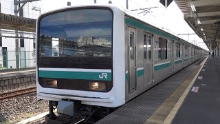 常磐線　E501系水カツK702編成 高萩行　大甕駅発車　2021.10.11撮影