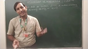 Suraj School Rewari Applications of DerivativesL10 Increasing and decreasing fn CBSE Class 12 Math