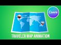 How to Create a Dotted Line Travel Map Animation in Canva (Step-by-Step)